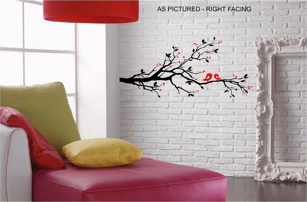 LOVE TREE WALL ART STICKER YOU CHOOSE BRANCH HEART COLOUR