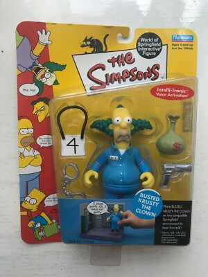BNIB PLAYMATES INTERACTIVE THE SIMPSONS SERIES 9 BUSTED KRUSTY THE CLOWN FIGURE