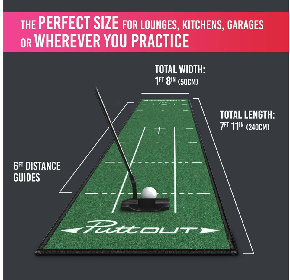 NEW PuttOUT Golf Medium Putting Mat Green 5060510620025 eBay