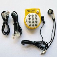 Phone Genius 99 Super Mini Phone with Redial Hook Buttons with 2x RJ11 Cords