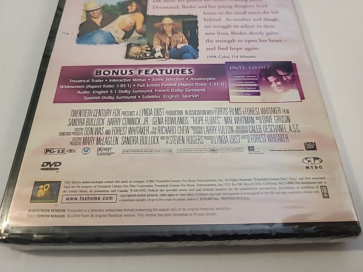 Hope Floats DVD NEW SEALED 2002 Sandra Bullock, Harry Connick, Jr. Gena Rowlands 24543058199 eBay