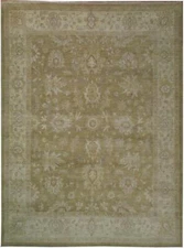 8x10' NEUTRAL Olive Brown Chobi Peshawar Rug 20538