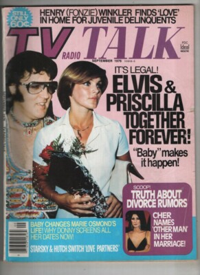 TV Radio Talk Mag Elvis Presley Priscilla & Cher September 1976