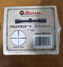 Burris Fullfield II Hunting Scope, Ballistic Plex Reticle 3-9X40mm 200162
