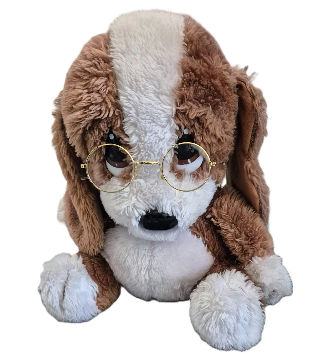 Gafas de oso de peluche de metal redondas doradas transparentes lentes de 40 mm construye tu oso accesorios
