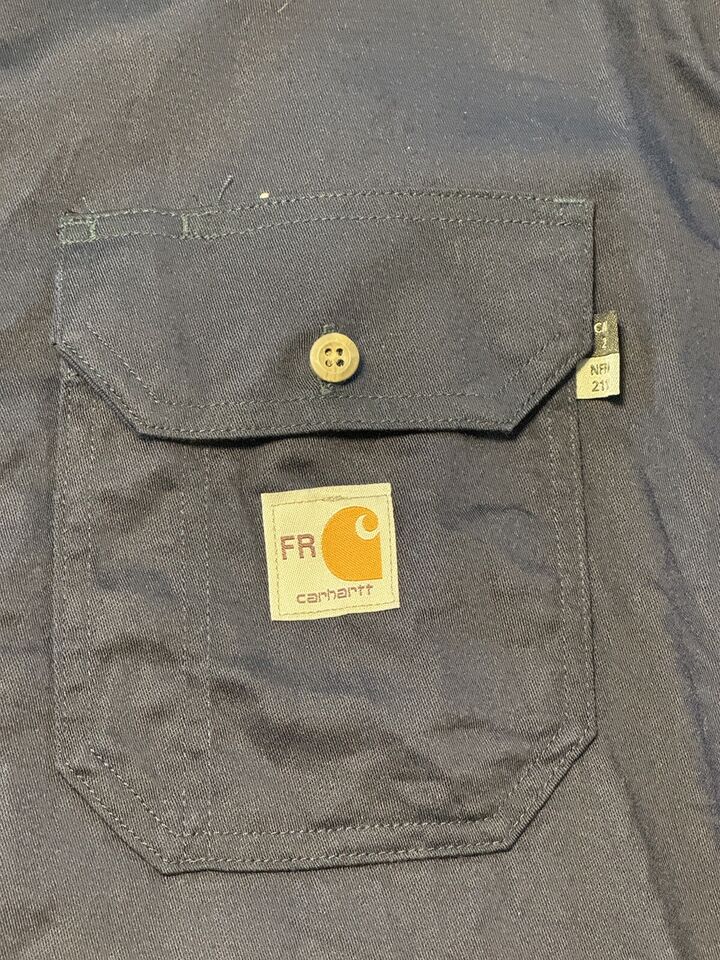Carhartt FR Flame Resistant 294-20 XL-RG Long Sleeve blue shirt | eBay