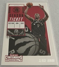 2018-19 Panini Contenders Basketball Serge Ibaka Toronto Raptors Season Ticket