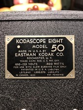 KODAK KODASCOPE EIGHT Model 50 - 8mm Cine Projector from 1930's still works