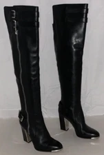 36/6❤️MICHAEL KORS COLLECTION  Leather over Knee HIGH HEELS Boots $995 ITALY