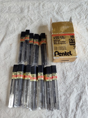 Lot Of 12 0.5mm Pental Pencil Refill Leads D4
