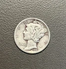 1942 - 10C Mercury Dime / 90% Silver Coin.