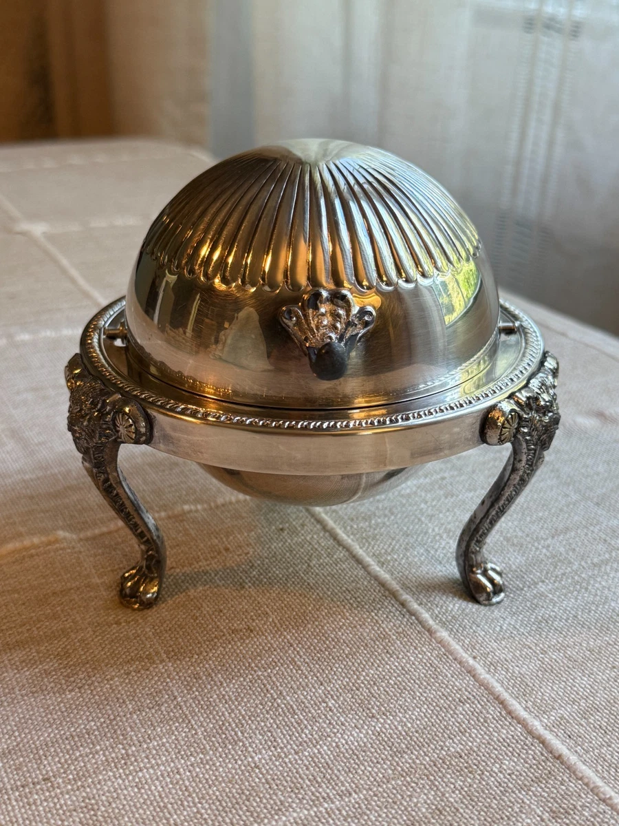 FB Rogers Silver Coin Antique US Silver-Plated Butter Dishes for