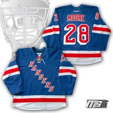 New York Rangers Dominic Moore Game Worn Jersey 2013/2014 Steiner LOA