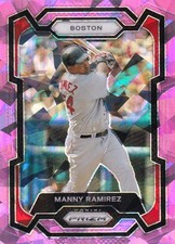 MANNY RAMIREZ PRIZM LEGENDS PINK CRACKED ICE REFRACTOR BOSTON RED SOX #289 2024