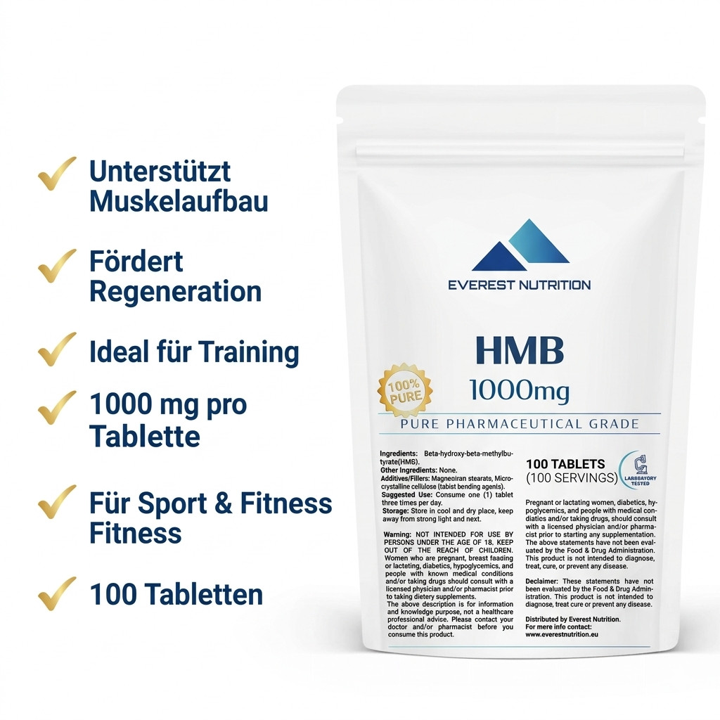 HMB 1000mg 100 Tabletten Muskelaufbau Regeneration Training