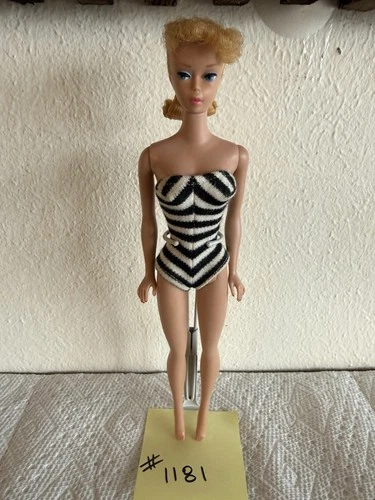 Vintage Blonde Ponytail Barbie Doll in Original Swimsuit
