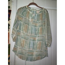 Quiksilver womens sheer paint watercolor blou...