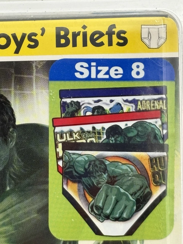 Vintage 2007 Fruit of the Loom Funpals Hulk Boys Briefs 3 Pack Size 8 Sealed - Image 2 of 4