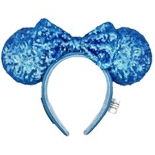 2024 Loungefly Disney Parks Cornflower Blue Minnie Mouse Ears Sequin Headband