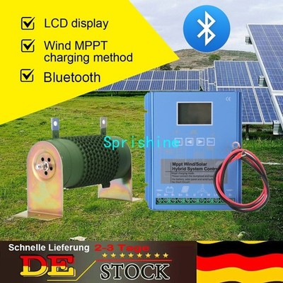 DE 3000W MPPT Hybrid Laderegler 12V/24V Wind Solarladeregler LCD mit Bluetooth