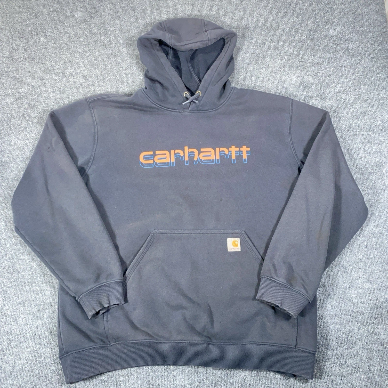 Carhartt Hoodie Mens XL Blue Rain Defender Loose Fit Sweatshirt Work Distressed
Opens in a new windo