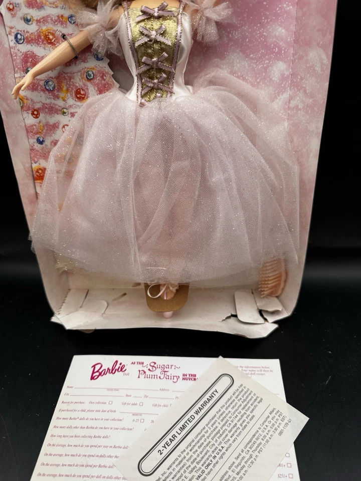 Boneca Barbie “Fada da Ameixa do Açúcar” Vintage Mattel 1996 O Quebra-Nozes Caixa Danificada - Imagem 2 de 4