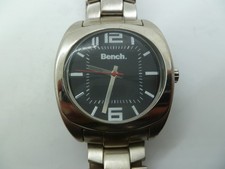 BENCH BC0023BKSL Chunky Quartz 40mm Watch - Good Working Cond