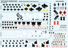 40K Space Wolves Blood Claws Transfers Sheet 1 Sheet 2025 ver.