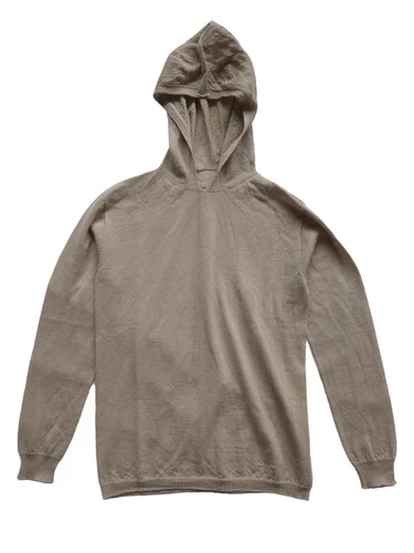 Felpa con cappuccio pullover strobo RICK OWENS KIDS ragazza grigio lana lavorato a maglia 8 anni RRP240 NUOVO