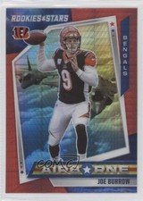2021 Panini Rookies & Stars Airborne Red Hyper Prizm Joe Burrow #AB-12 2v5