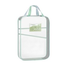 Transparent mesh exam document bag with fastener