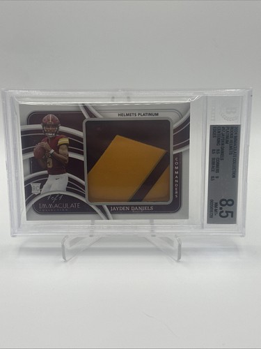 2024 Panini Immaculate Jayden Daniels Rookie Helmets Platinum 1/1 BGS 8.5