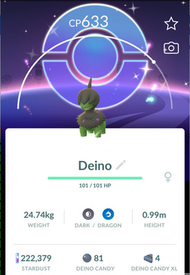 Shiny Deino Special Background Community Day - PTCs 0r Trade 20kstardusts