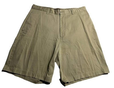 Tommy Hilfiger Shorts Mens Khaki Classic Chino Flat Front Summer Casual Tan 34