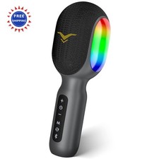 Wireless Bluetooth Karaoke Microphone 5-in-1 Portable Handheld Mic Speaker Mini