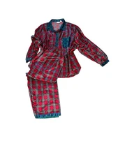Go Softly Pajamas PJs Set Women’s Sz 3X Shirt Pants Christmas Holiday Plaid