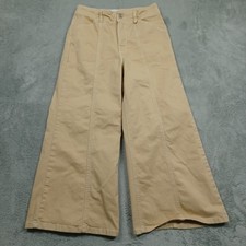 Mave Pants Womens 27 Brown Colette Wide Leg Preppy Pockets Casual