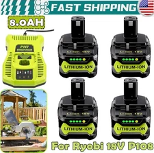 18V Battery P108 One Plus For RYOBI 18 Volt High Capacity Lithium-Ion 3/6/8AH