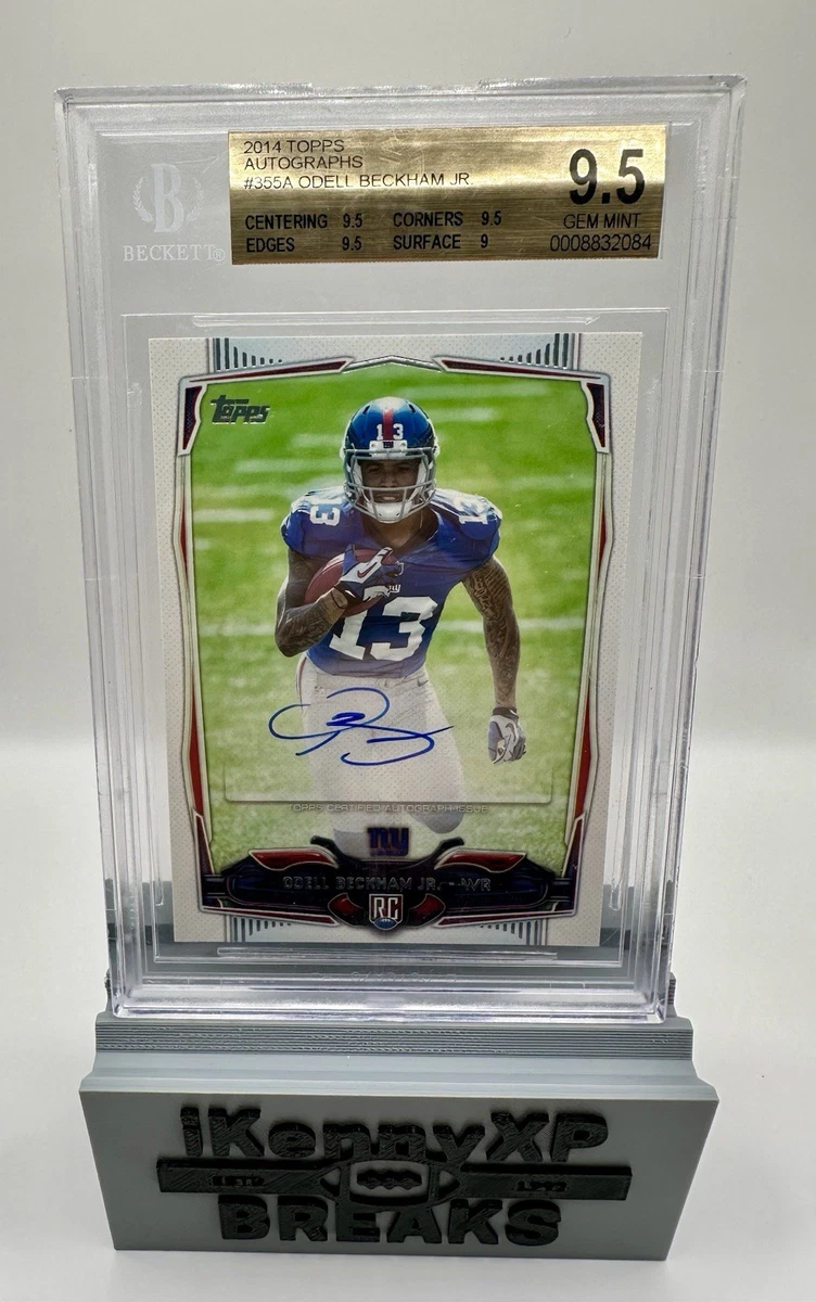 Football Sports Odell Beckham Jr. Autographed Trading Cards for