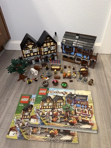 LEGO Castle Medieval Market Village (10193) Missing 1 cow, gold pcs