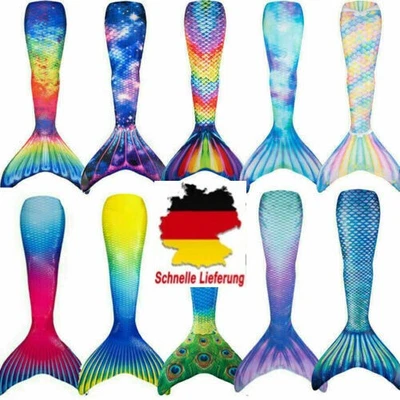 Mädchen Schwimmbare Meerjungfrau Mermaid Schwanz Schwanzflosse Monofin Bademode - Bild 1 von 4