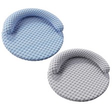 Round Pet Dog Cat Cooling Mat Bed Anti Slip Summer Cool Mat with Calming Pillow