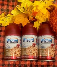 3 Pk Wizard Automatic Spray Refills Warm APPLE PIE 4oz, Fits Glade/Airwick Units