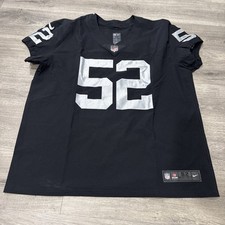 Auténtica camiseta Nike LV Raiders #52 Mack Vapor intocable Elite Pro talla 52 XL