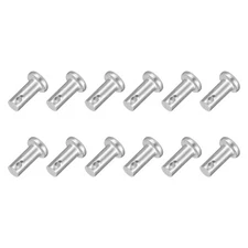 12Pcs 3/16" x 1/2" Single Hole Clevis Pins, 304 Stainless Steel Flat Head Pins