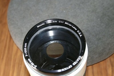 Meade 90B,1000mm Mirror Lens,USA Made,Celestron EOS Scope D=90mm, f/11 VTG '83 !
