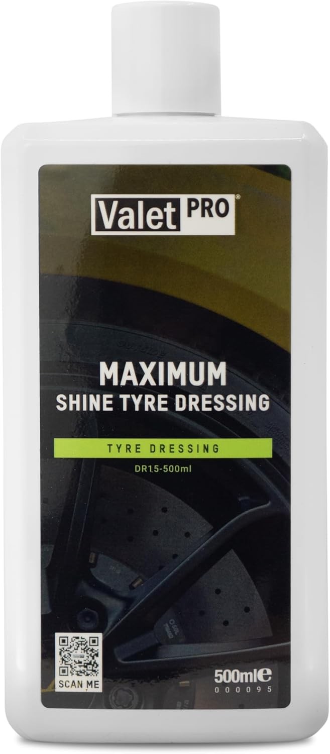 ValetPRO Maximum Shine Tyre Gel 500ml- High Gloss - Long Lasting - Easy to appl