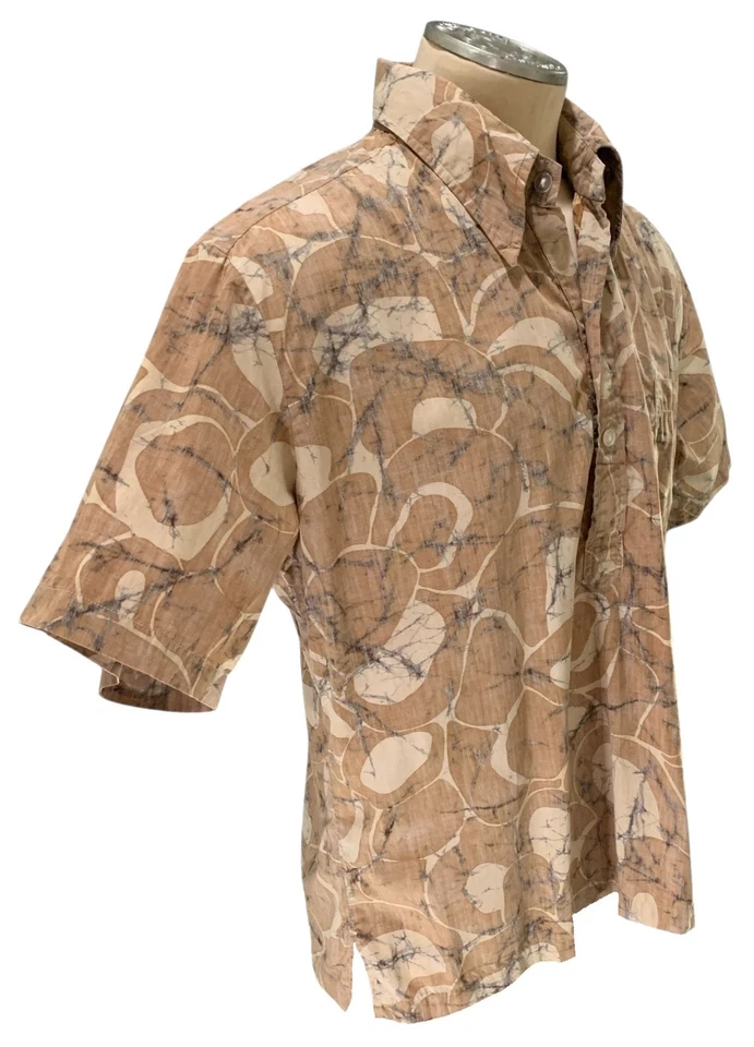 KAHALA Men's Vintage 80s Batik Reverse Print SS Hawaiian Shirt - Sz XL/XXL - Image 2 of 4