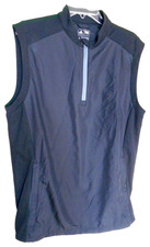 adidas Men's Elevated 1/4 Zip Golf Vest Black Size M