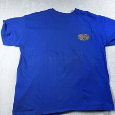 I Got 'Lei'd' Hawaii Shirt Mens XL Blue Hula Girl Graphic Novelty Souvenir